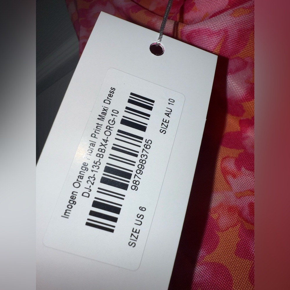 Imogen Orange Floral Print Maxi Dress Beginning Boutique - Picture 4 of 6